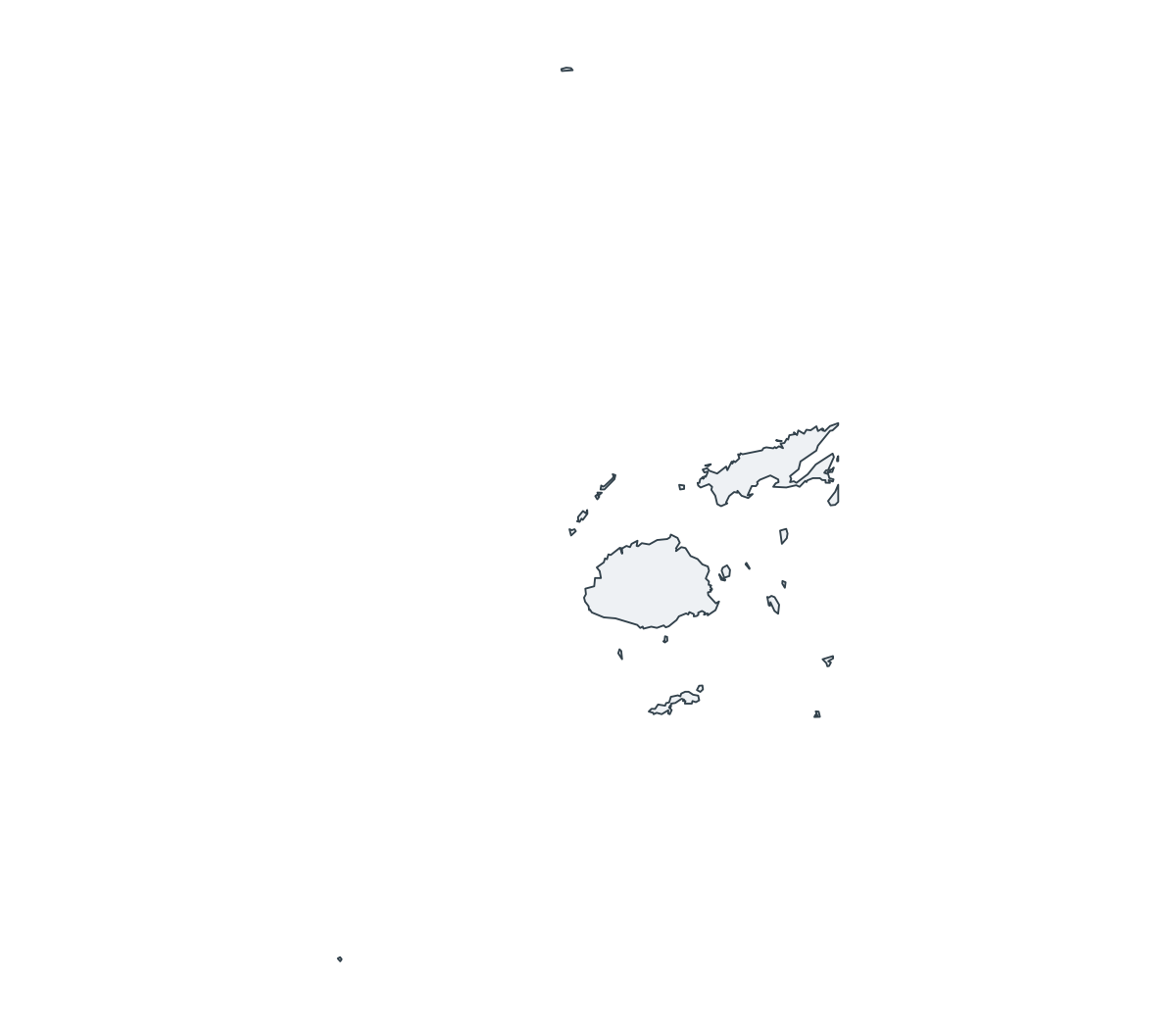 Fiji Outline Map - free printable map of Fiji