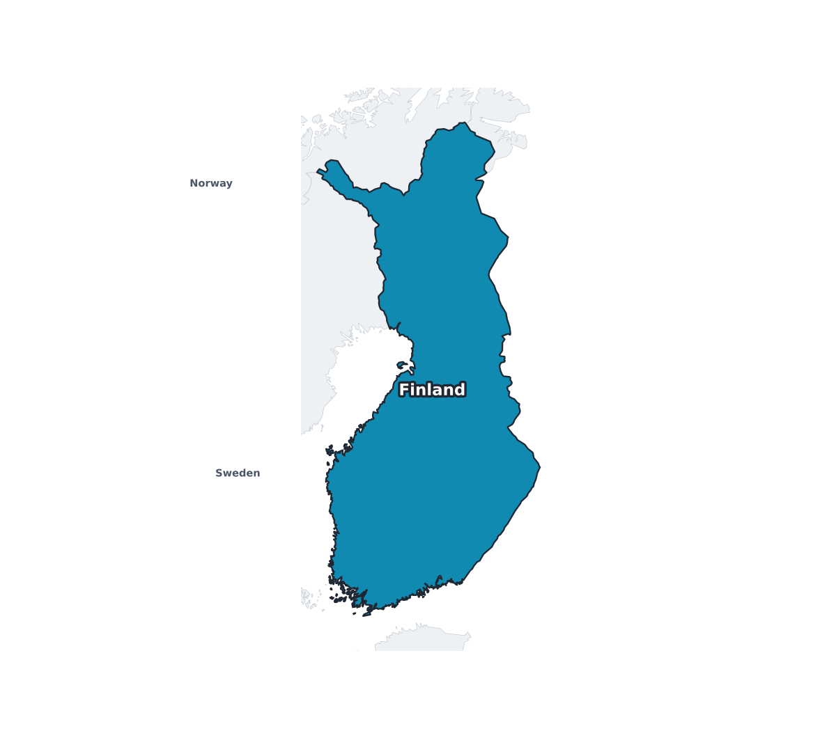Finland Labeled Map - free printable map of Finland