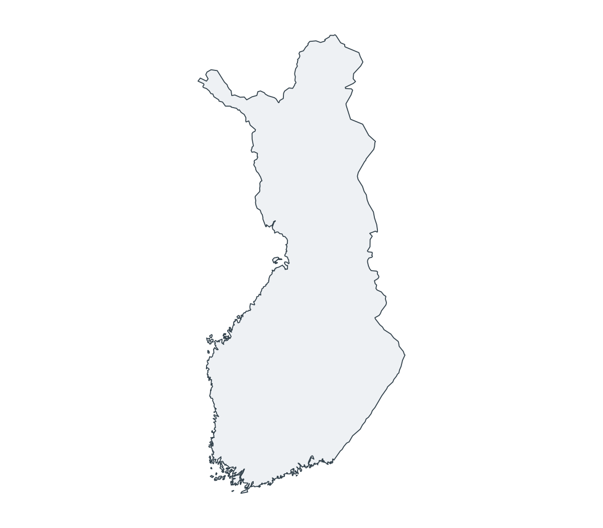 Finland Outline Map - free printable map of Finland