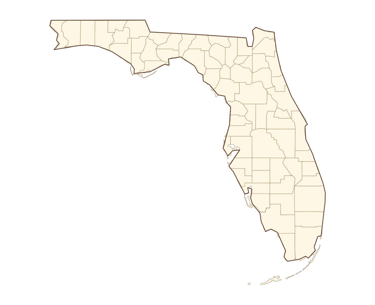 Florida County Map - free printable map of Florida
