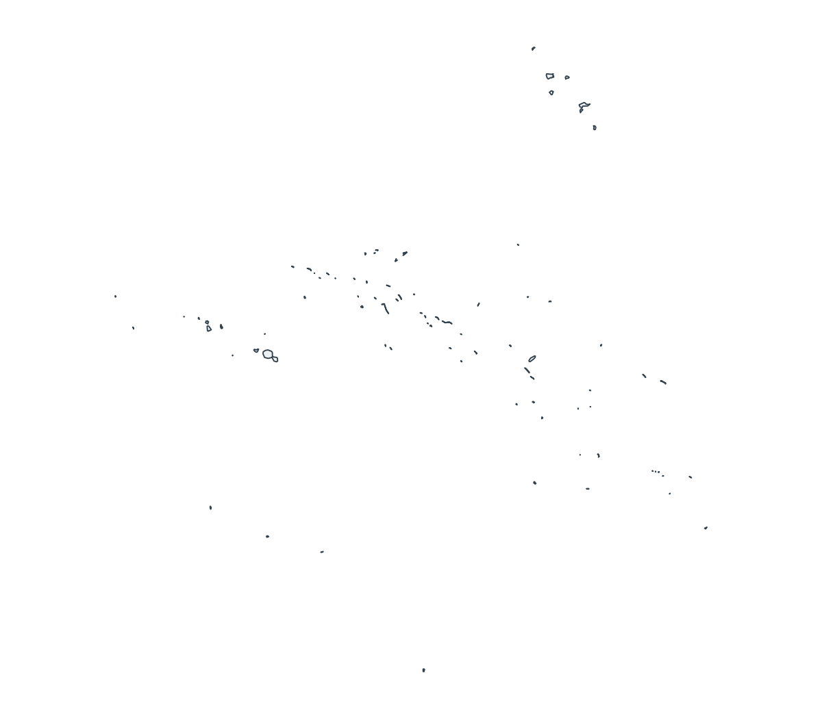 French Polynesia Outline Map - free printable map of French Polynesia