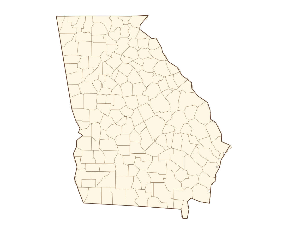Georgia County Map - free printable map of Georgia