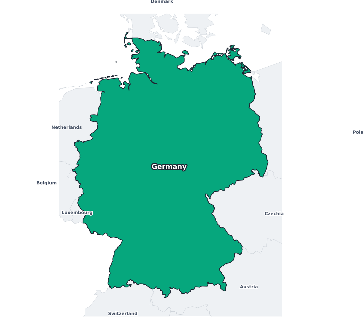 Germany Labeled Map - free printable map of Germany