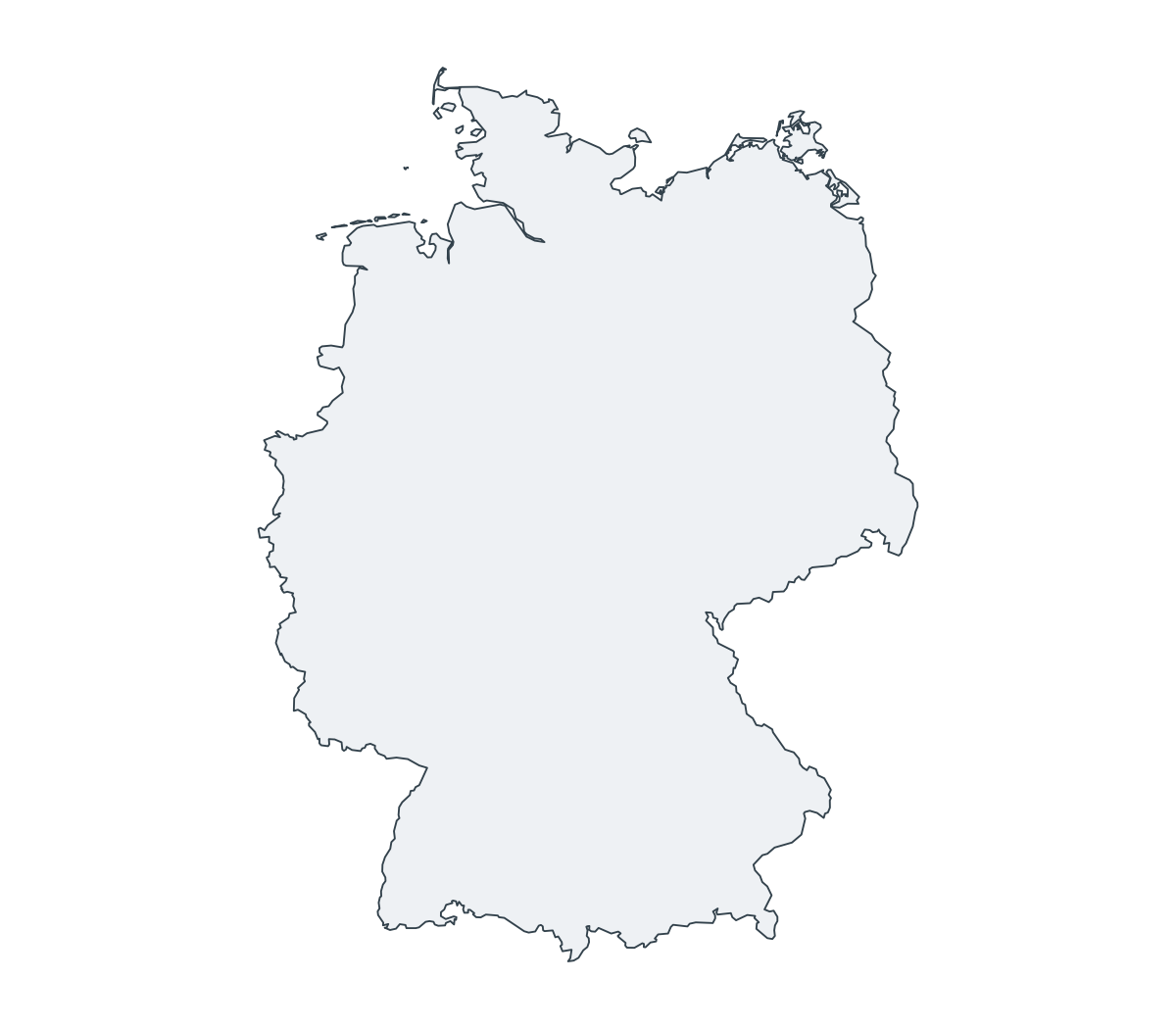 Germany Outline Map - free printable map of Germany