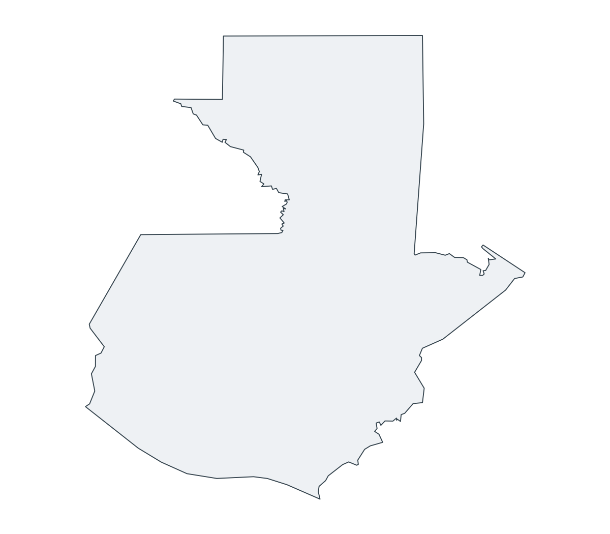 Guatemala Outline Map - free printable map of Guatemala