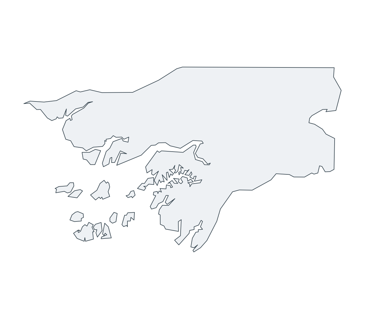 Guinea-Bissau Outline Map - free printable map of Guinea-Bissau