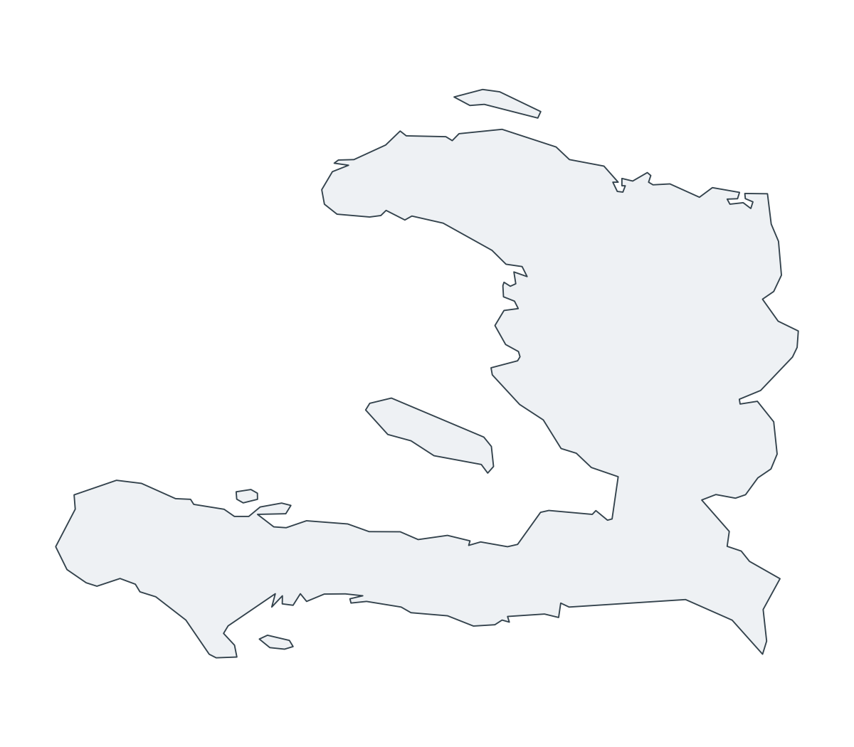 Haiti Outline Map - free printable map of Haiti