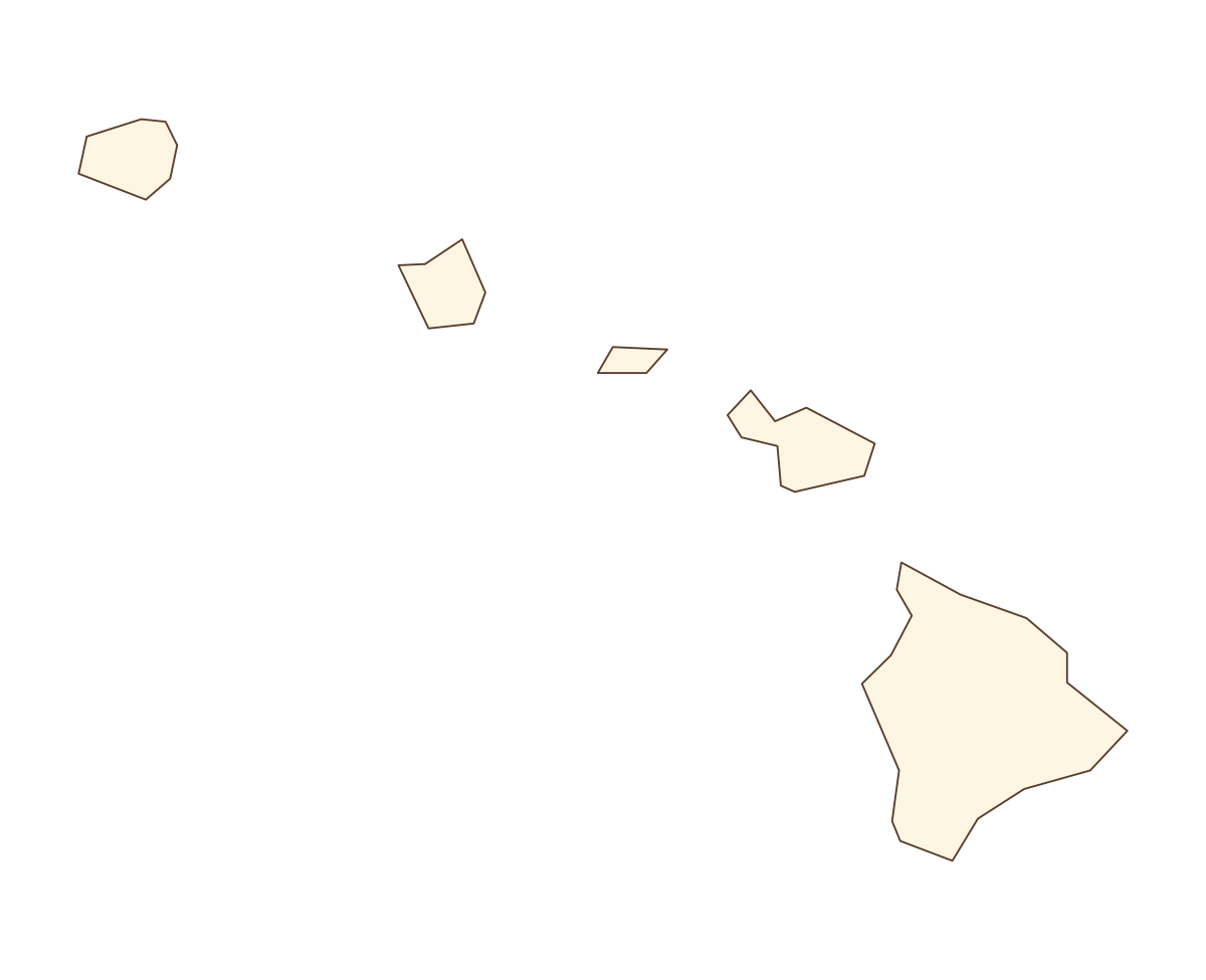 Hawaii Blank Outline Map - free printable map of Hawaii