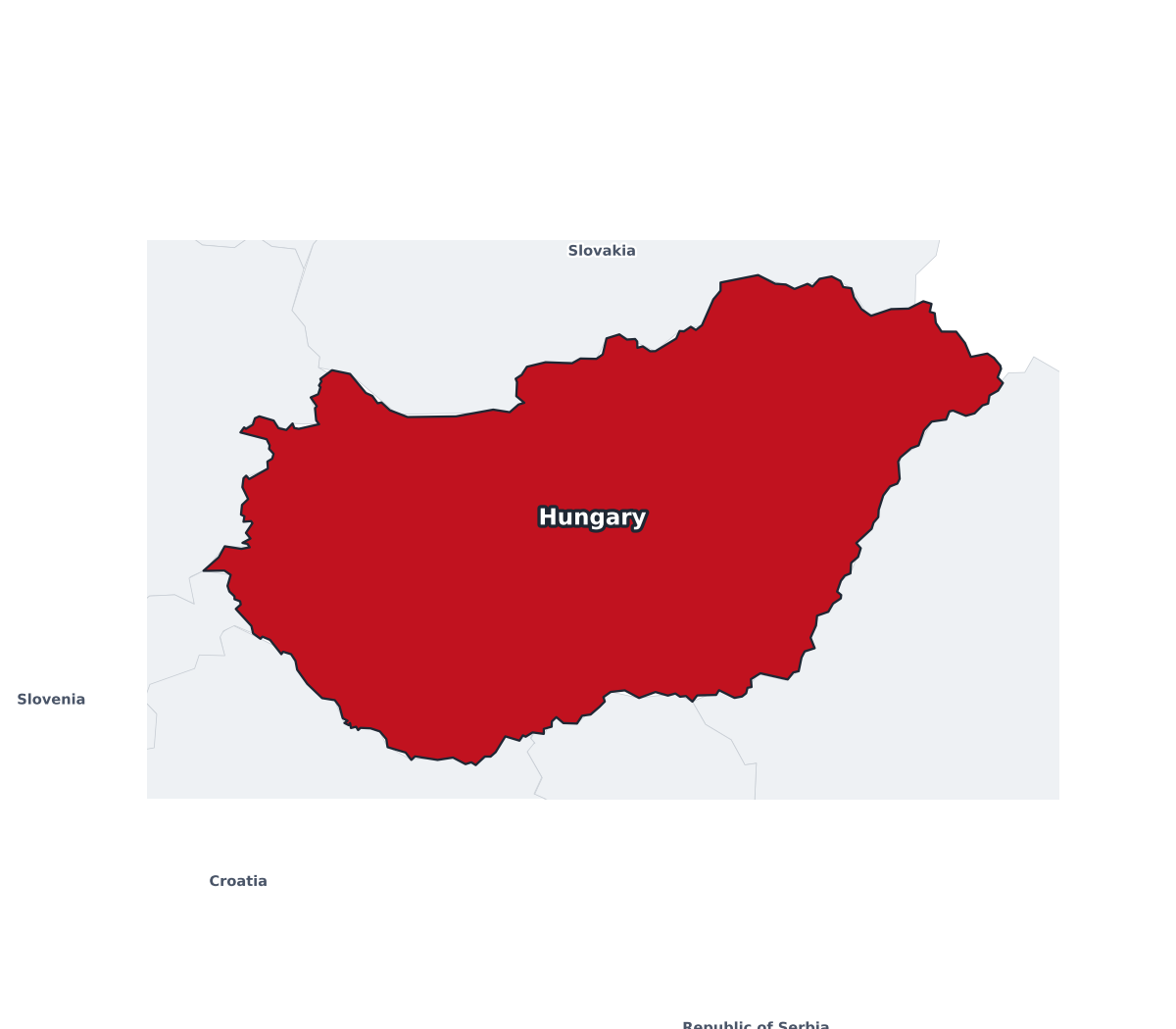 Hungary Labeled Map - free printable map of Hungary