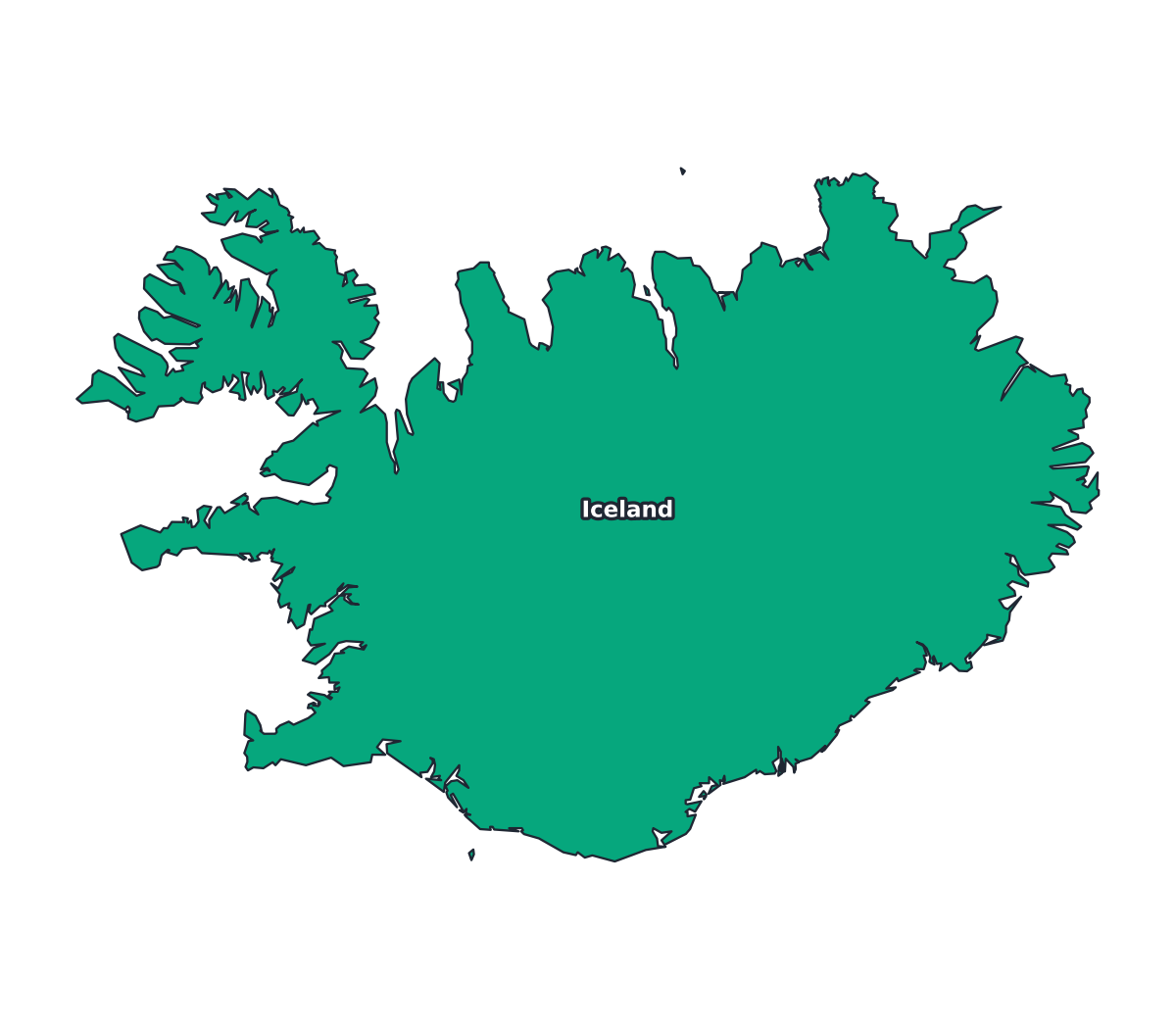 Iceland Labeled Map - free printable map of Iceland