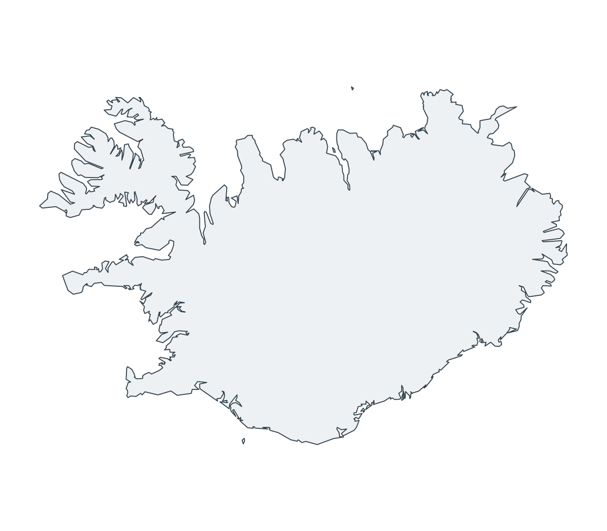 Iceland Outline Map - free printable map of Iceland