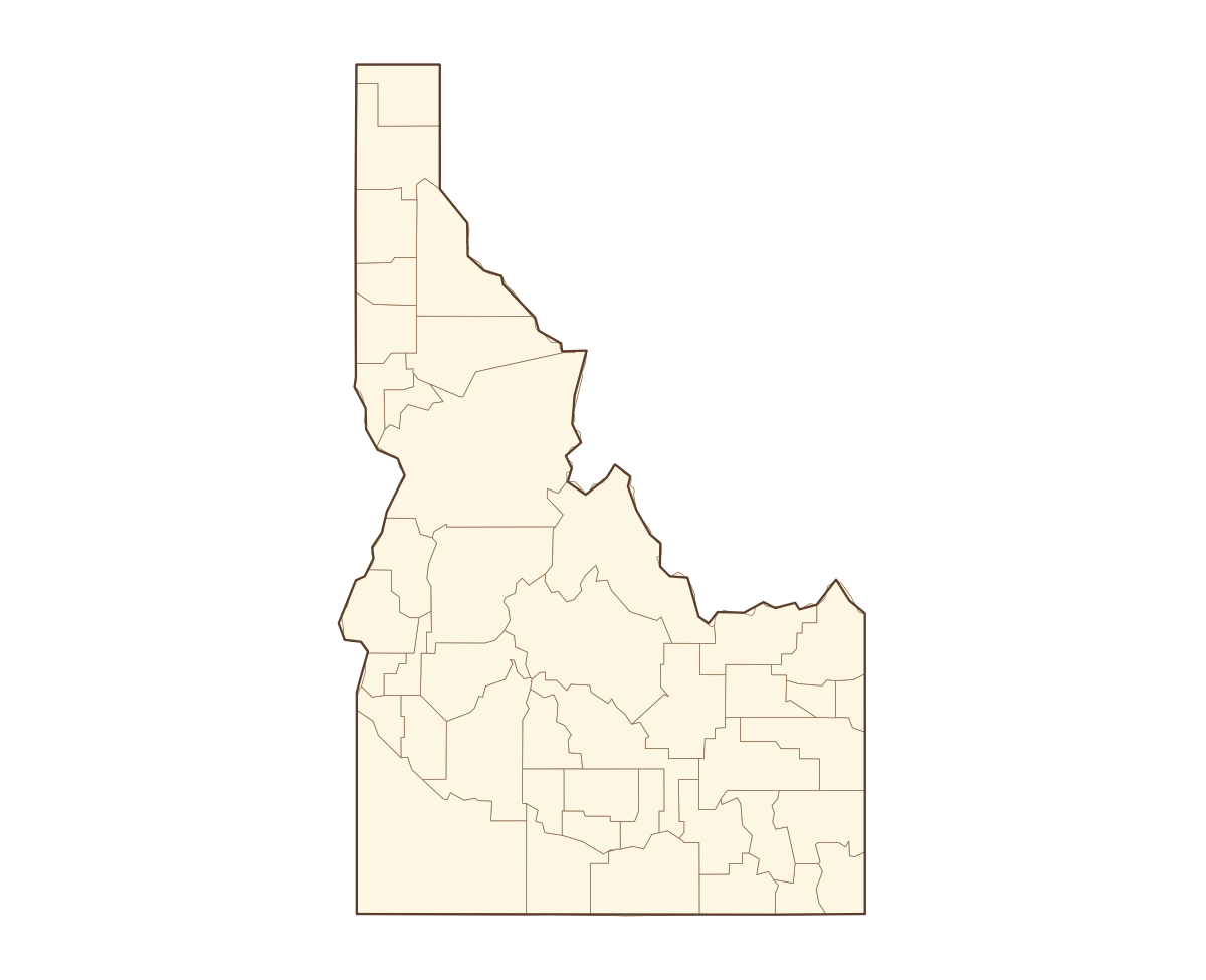Idaho County Map - free printable map of Idaho