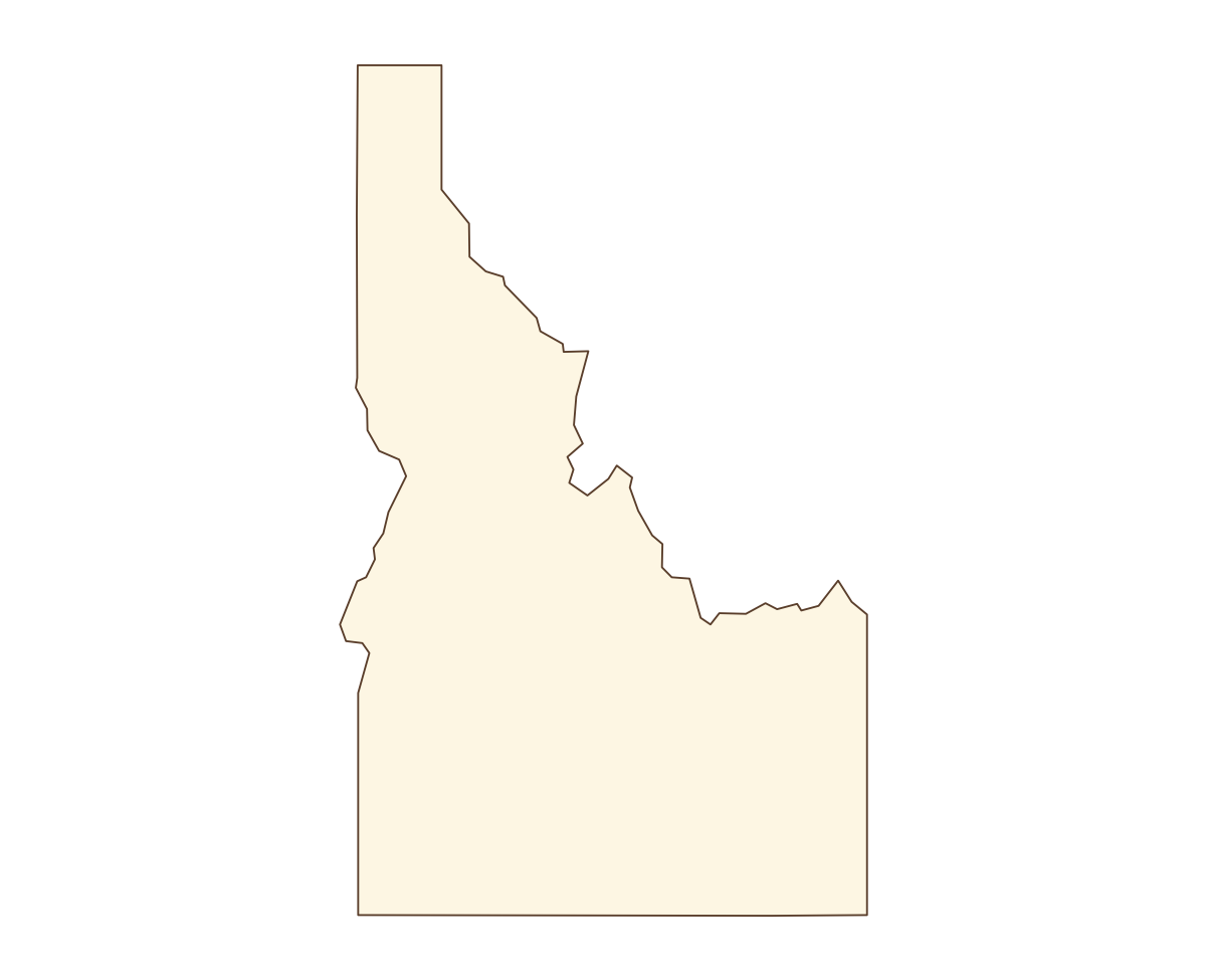 Idaho Blank Outline Map - free printable map of Idaho