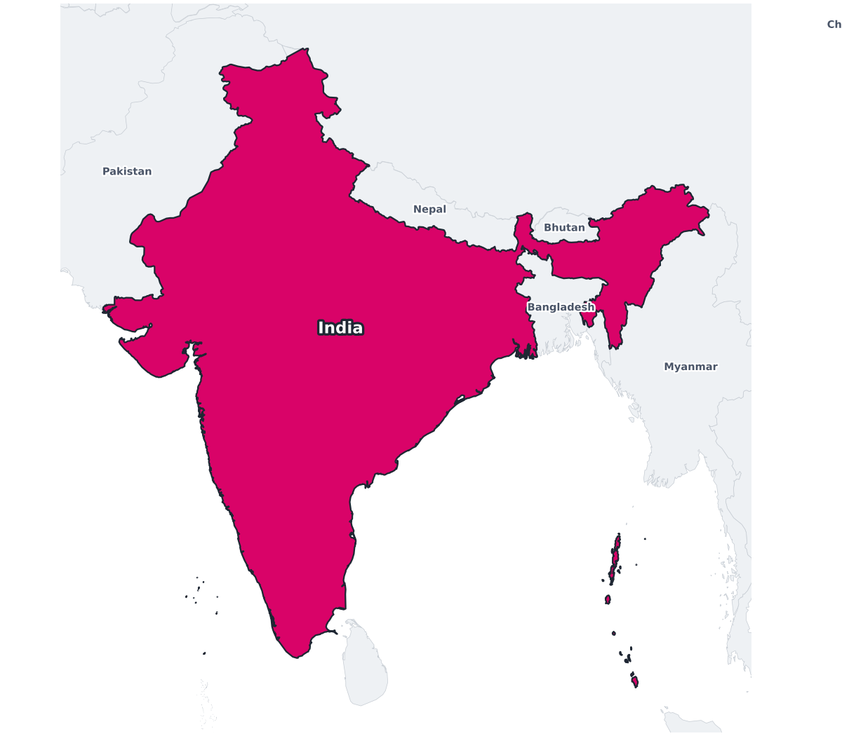 India Labeled Map - free printable map of India