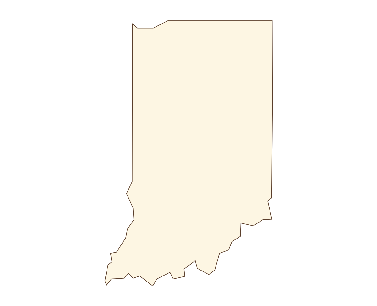 Indiana Blank Outline Map - free printable map of Indiana