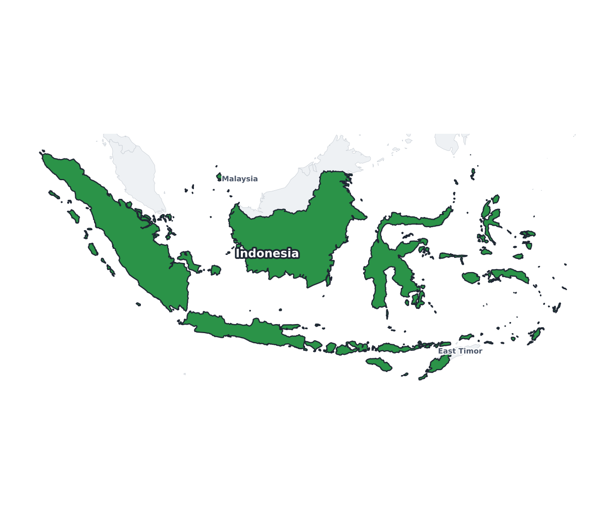 Indonesia Labeled Map - free printable map of Indonesia