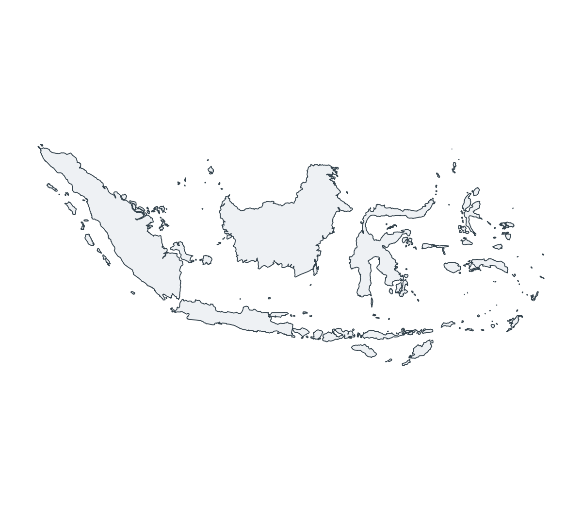 Indonesia Outline Map - free printable map of Indonesia
