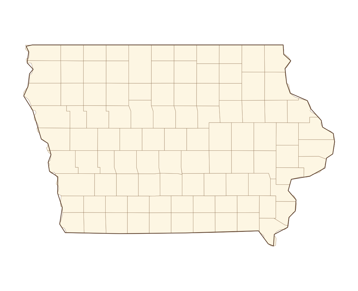 Iowa County Map - free printable map of Iowa
