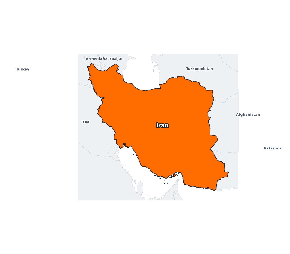 Iran Labeled Map - free printable map of Iran