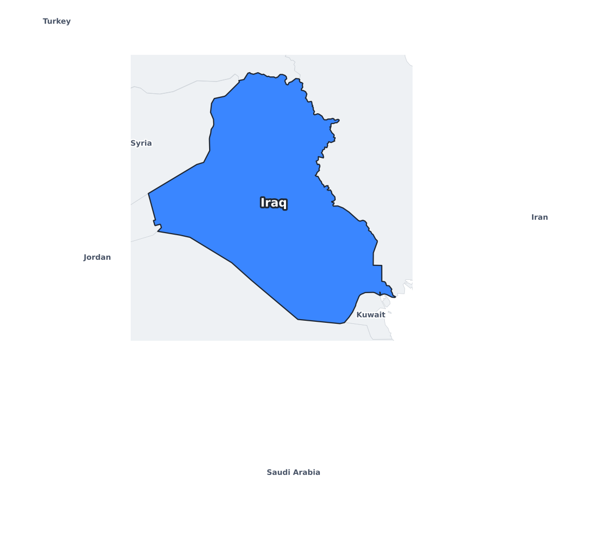 Iraq Labeled Map - free printable map of Iraq