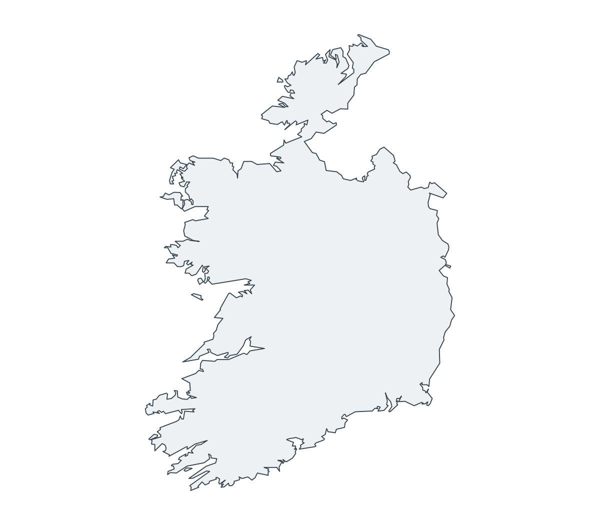 Ireland Outline Map - free printable map of Ireland