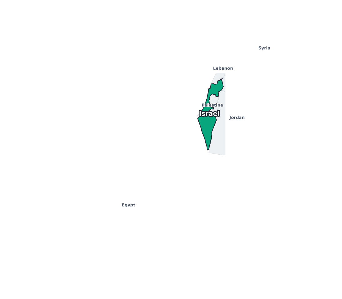 Israel Labeled Map - free printable map of Israel