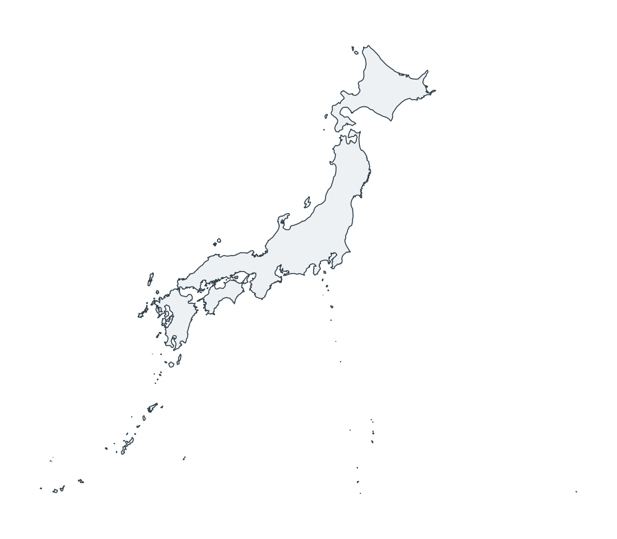 Japan Outline Map - free printable map of Japan