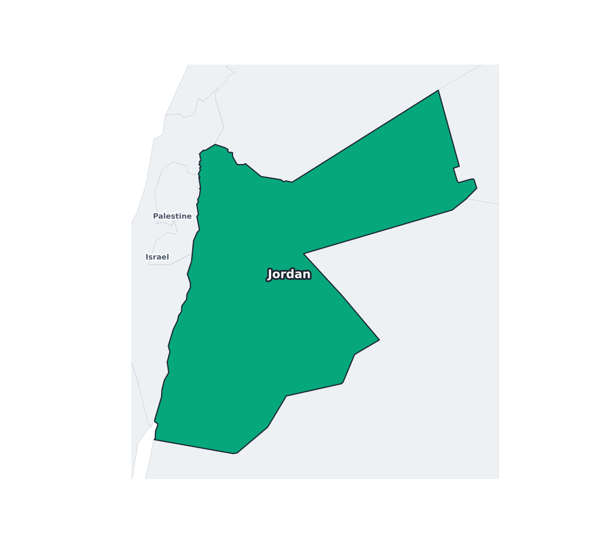 Jordan Labeled Map - free printable map of Jordan