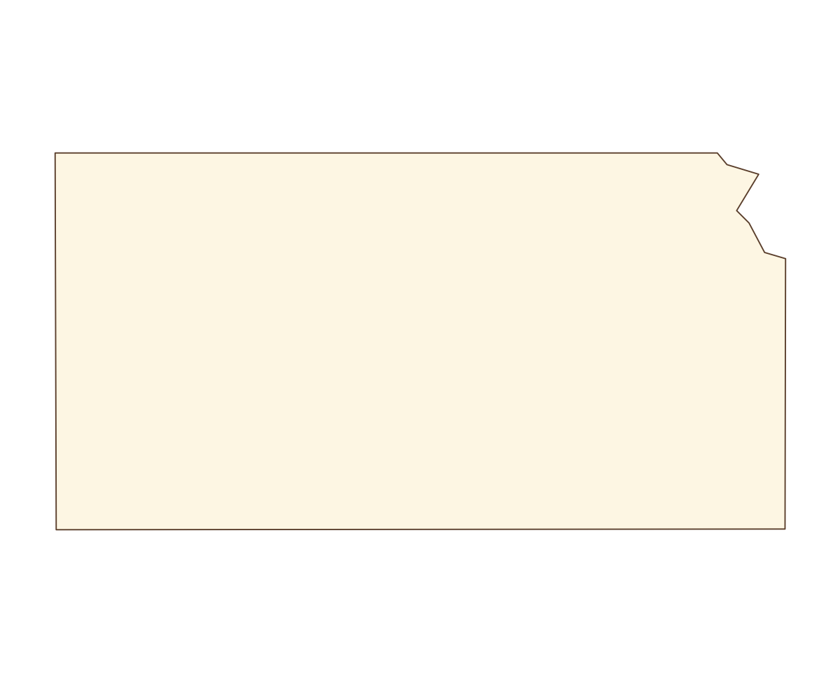 Kansas Blank Outline Map - free printable map of Kansas