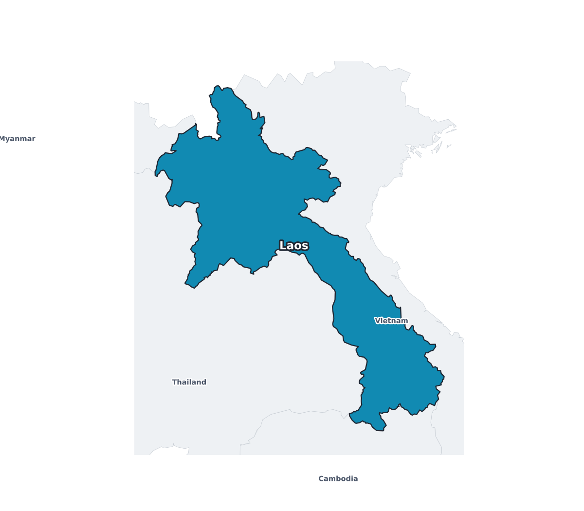 Laos Labeled Map - free printable map of Laos
