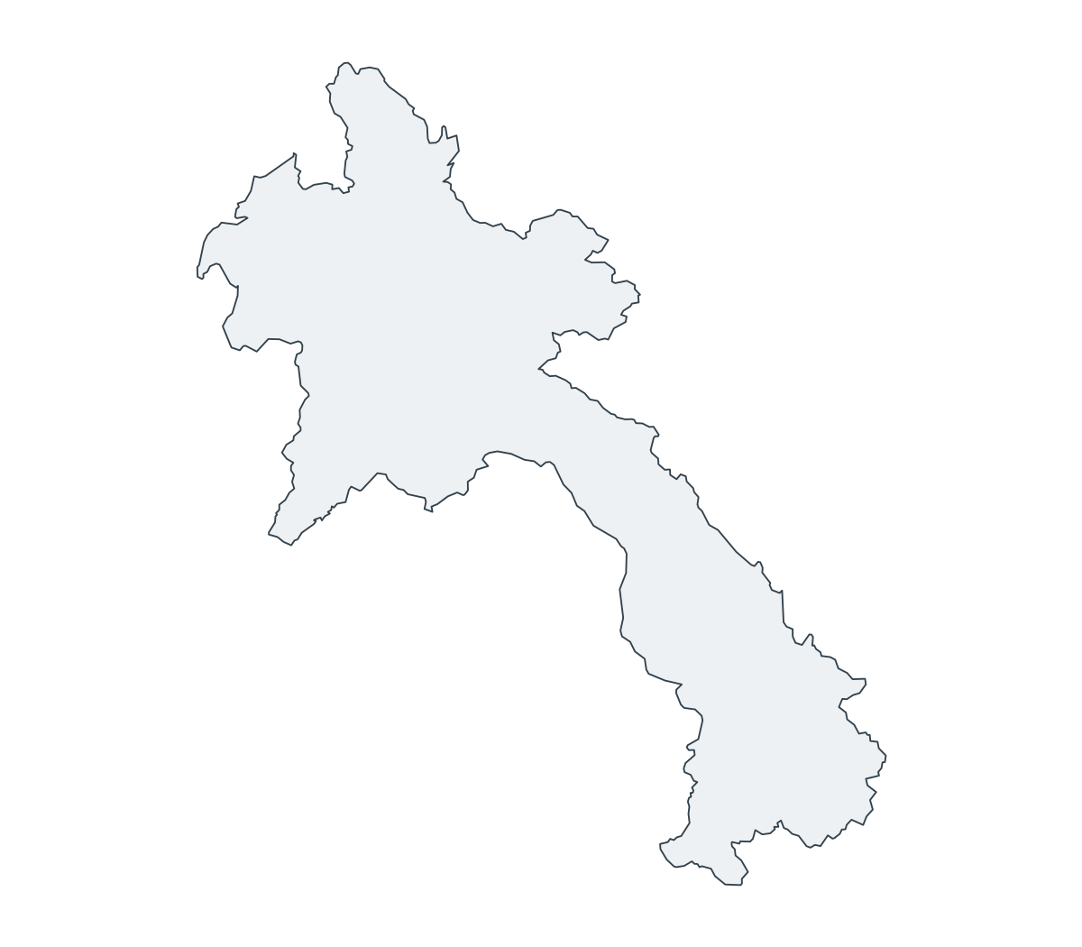 Laos Outline Map - free printable map of Laos