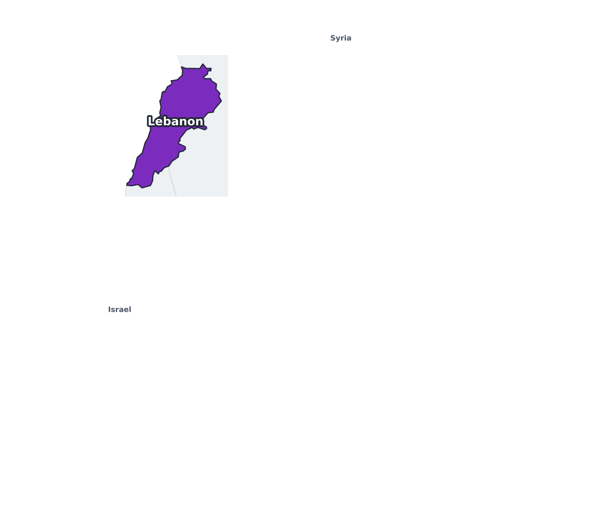 Lebanon Labeled Map - free printable map of Lebanon