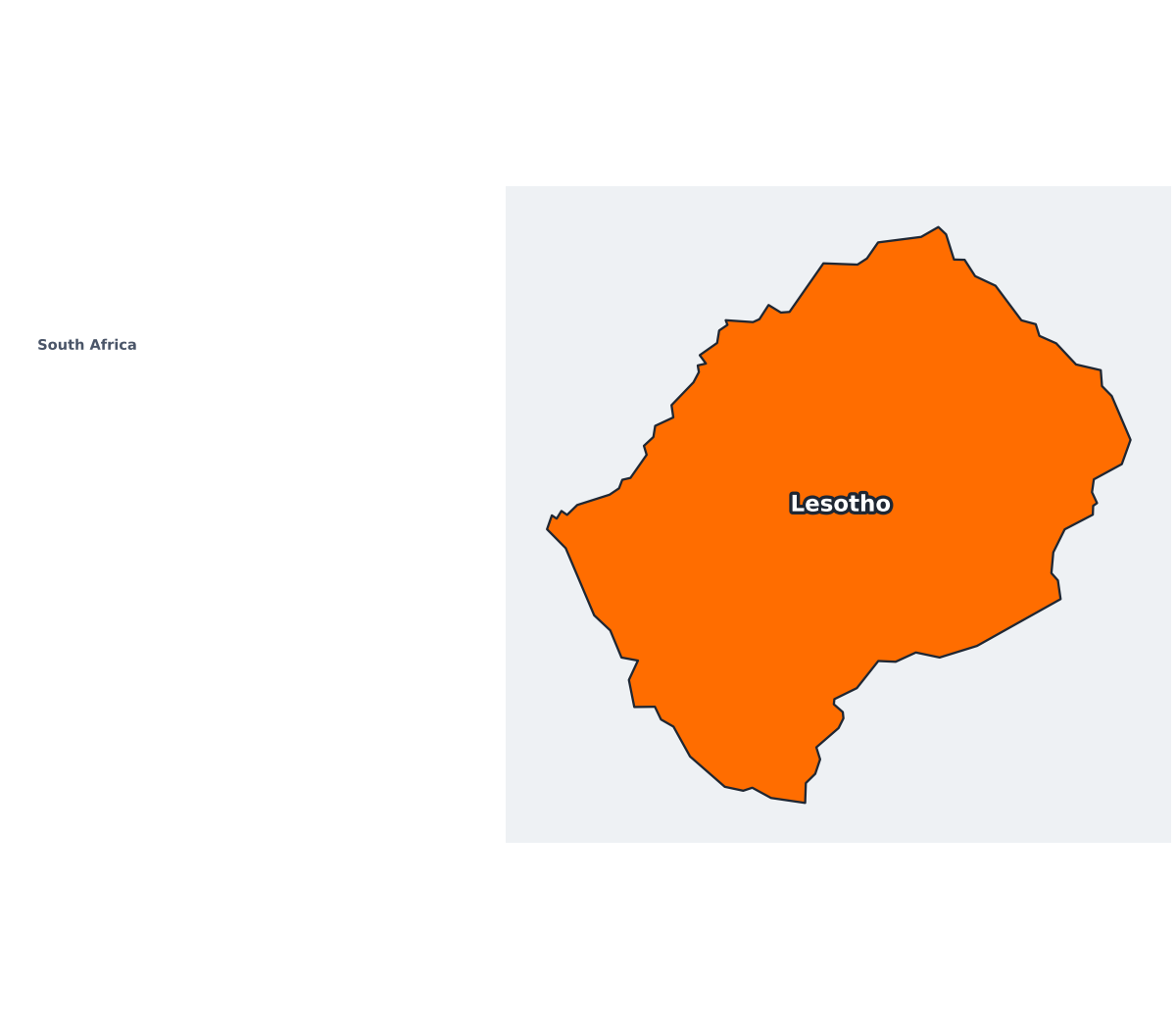 Lesotho Labeled Map - free printable map of Lesotho
