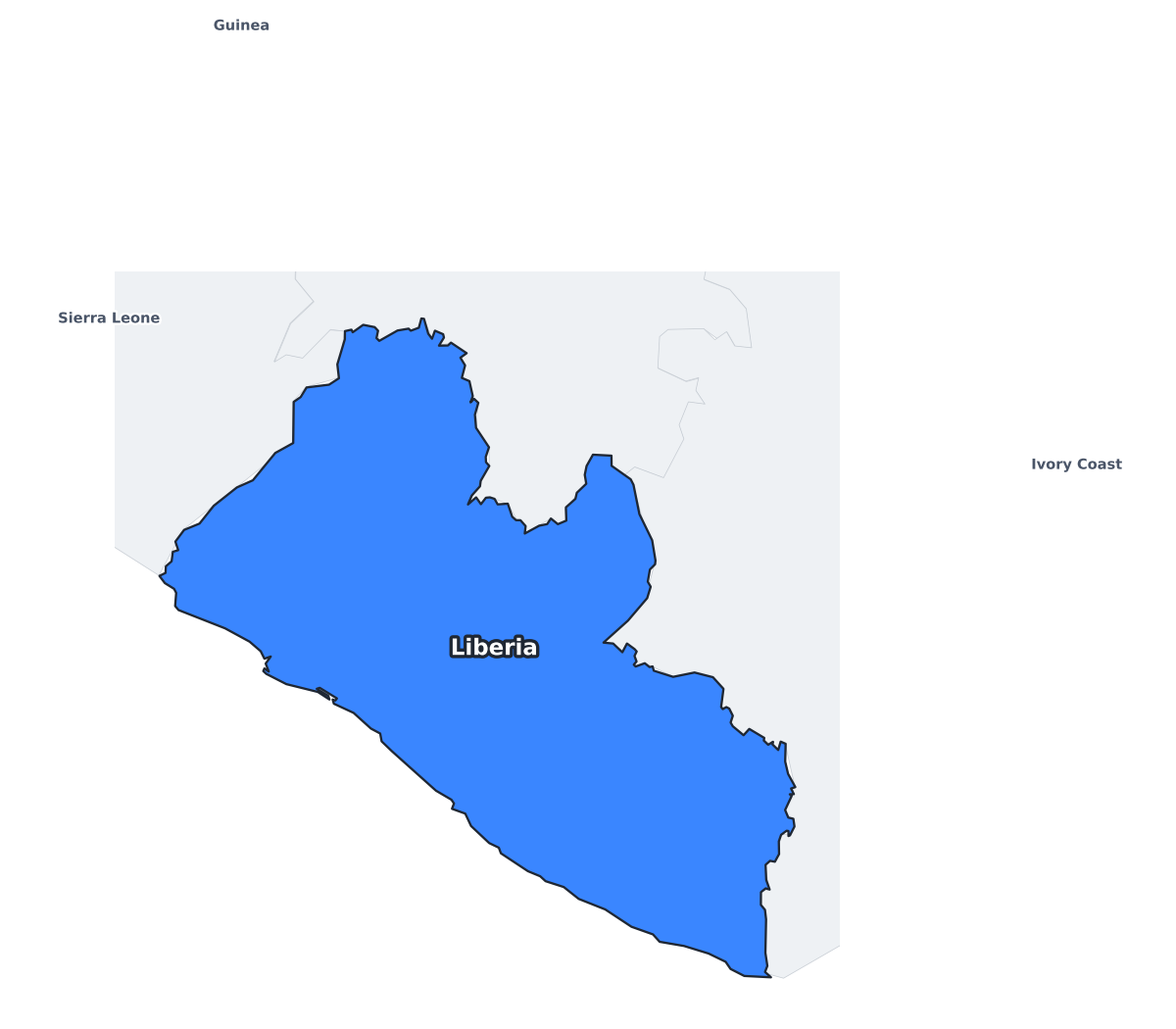 Liberia Labeled Map - free printable map of Liberia