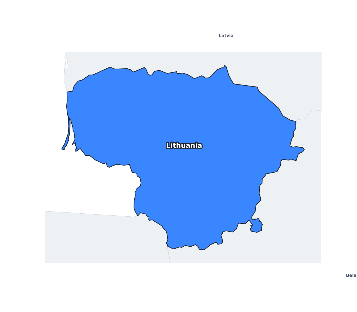 Lithuania Labeled Map - free printable map of Lithuania