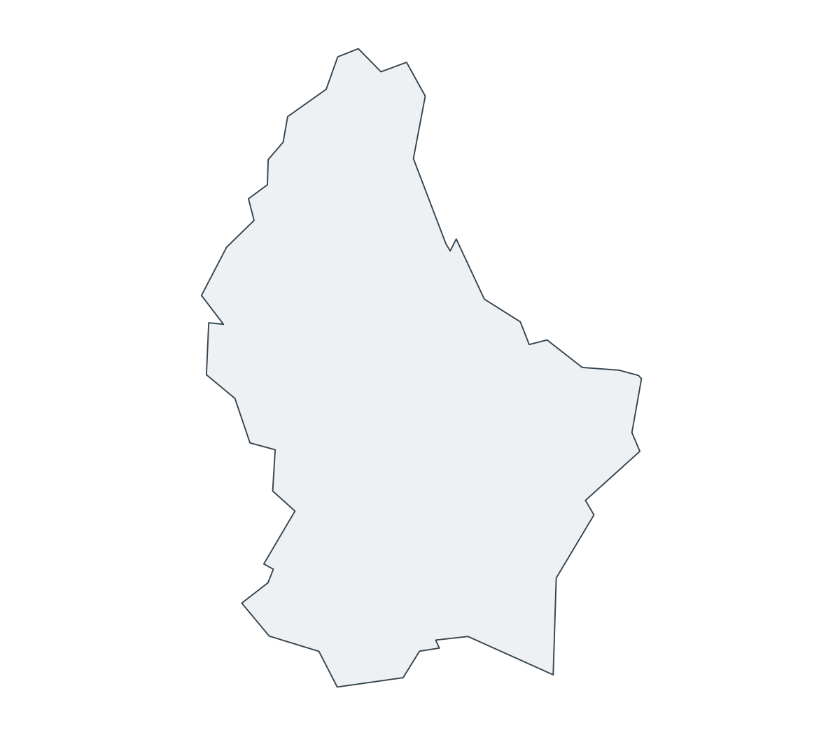 Luxembourg Outline Map - free printable map of Luxembourg