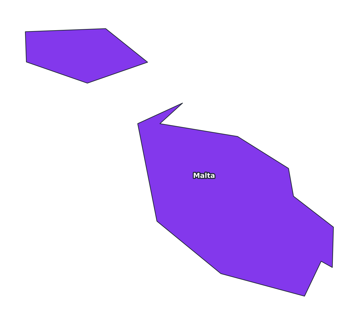 Malta Labeled Map - free printable map of Malta