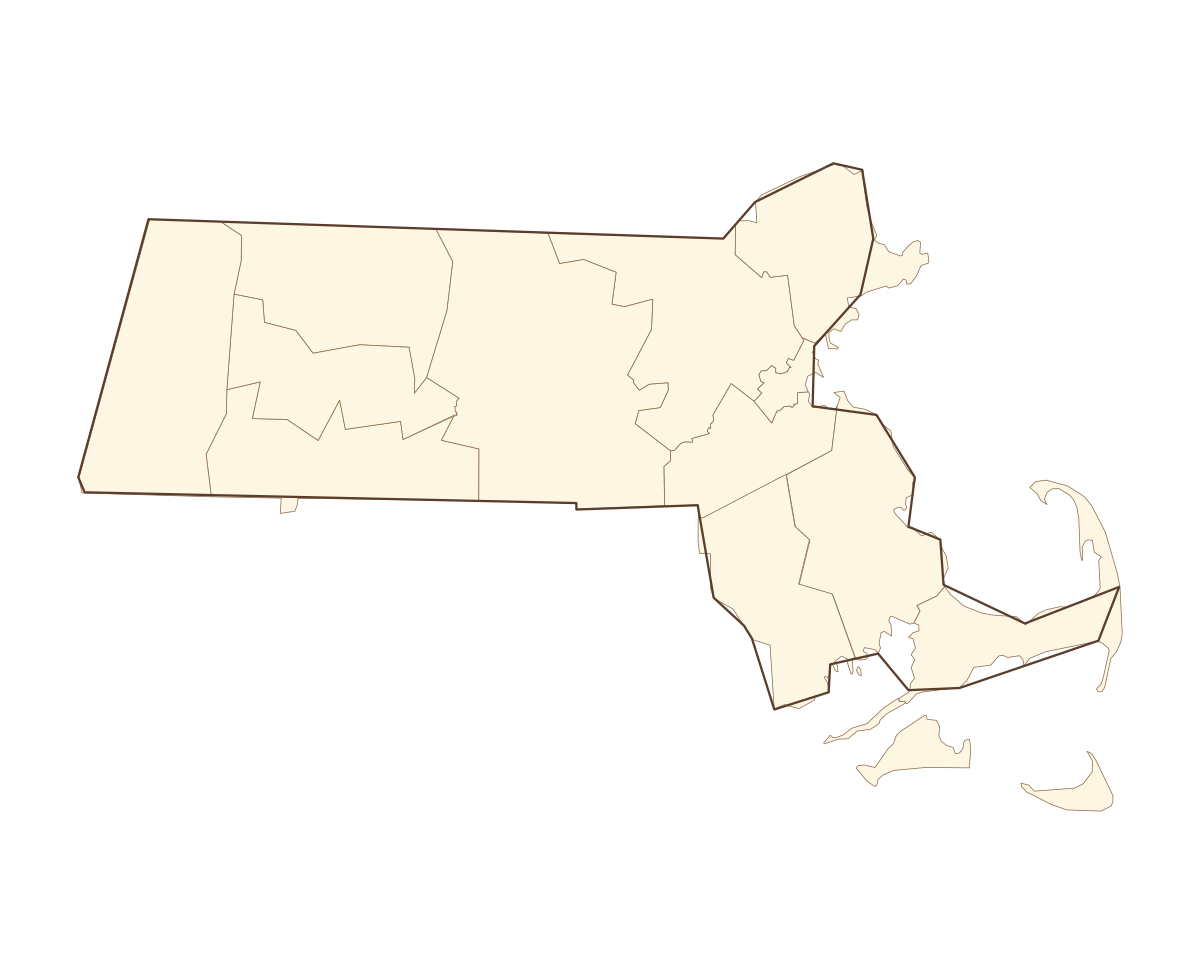 Massachusetts County Map - free printable map of Massachusetts