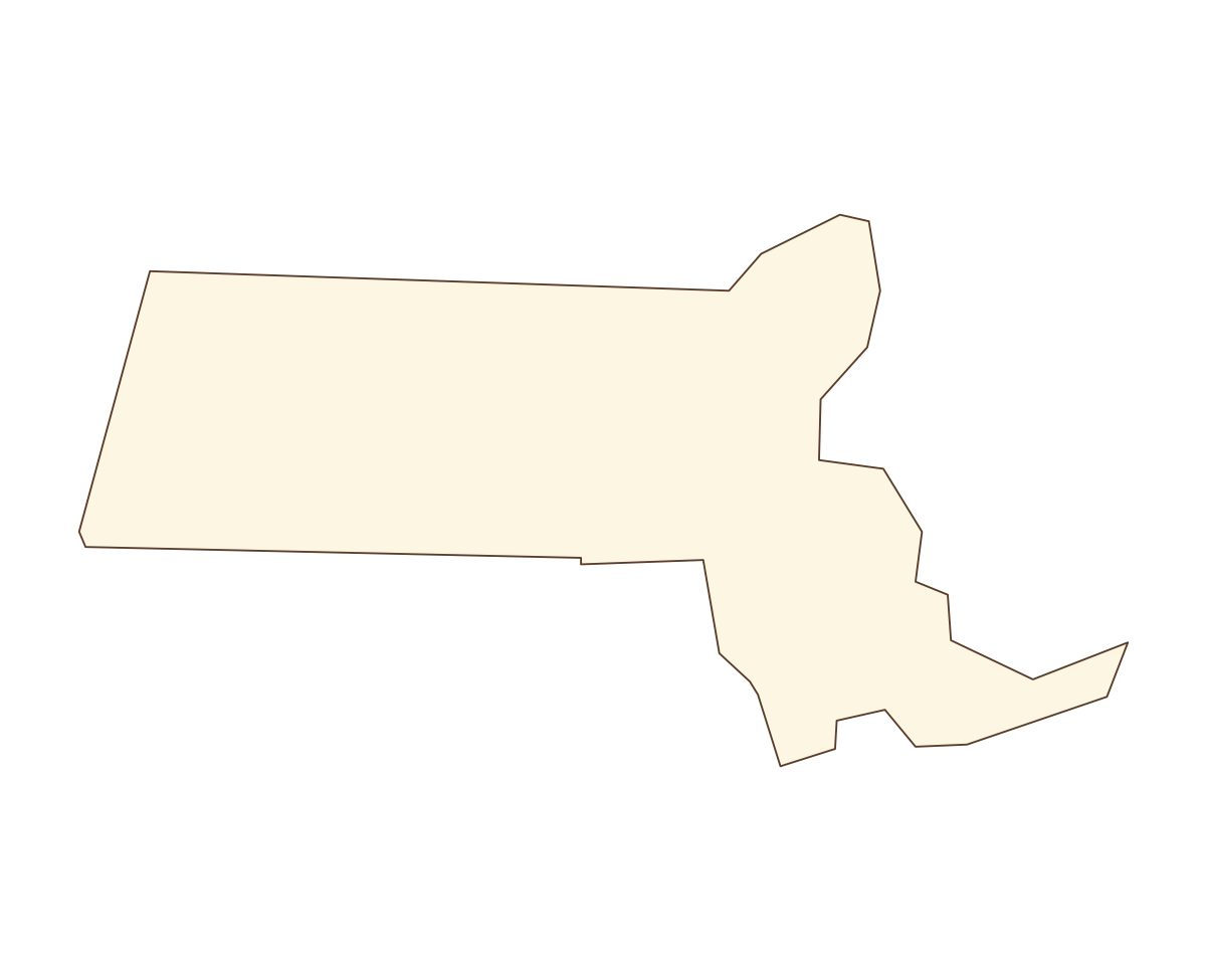 Massachusetts Blank Outline Map - free printable map of Massachusetts