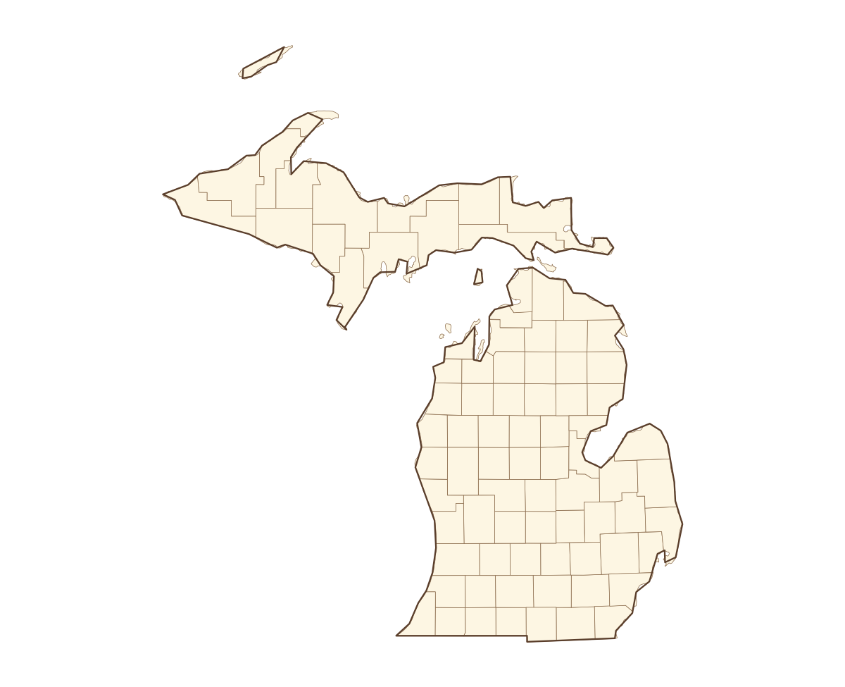 Michigan County Map - free printable map of Michigan
