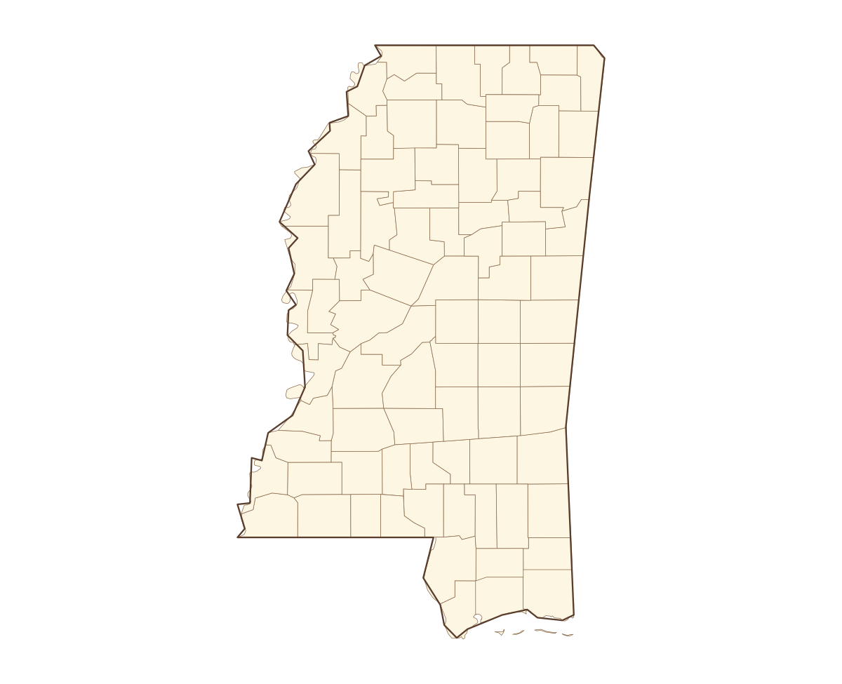 Mississippi County Map - free printable map of Mississippi