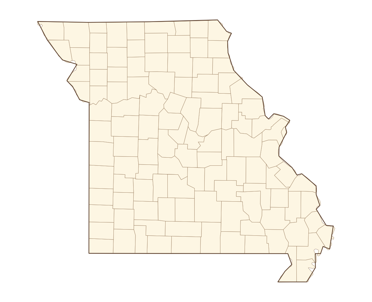 Missouri County Map - free printable map of Missouri
