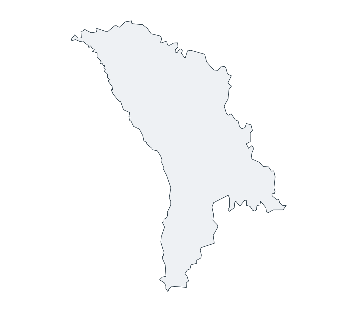 Moldova Outline Map - free printable map of Moldova