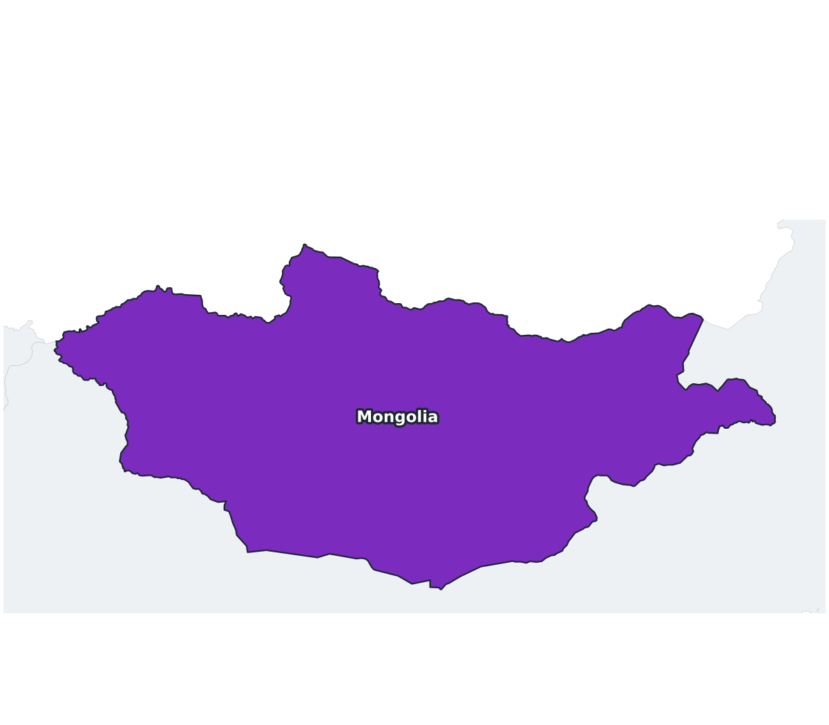 Mongolia Labeled Map - free printable map of Mongolia