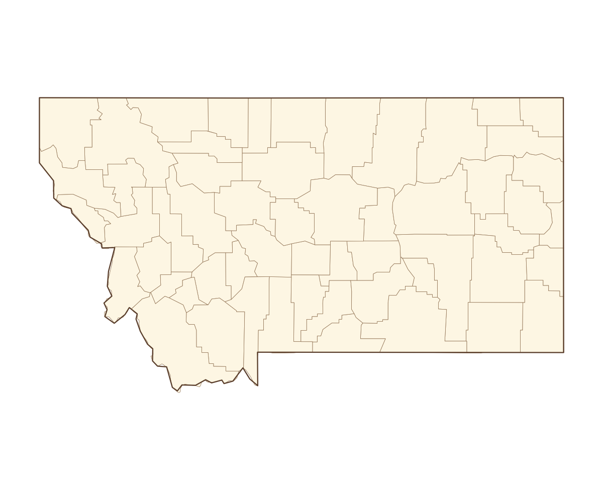 Montana County Map - free printable map of Montana
