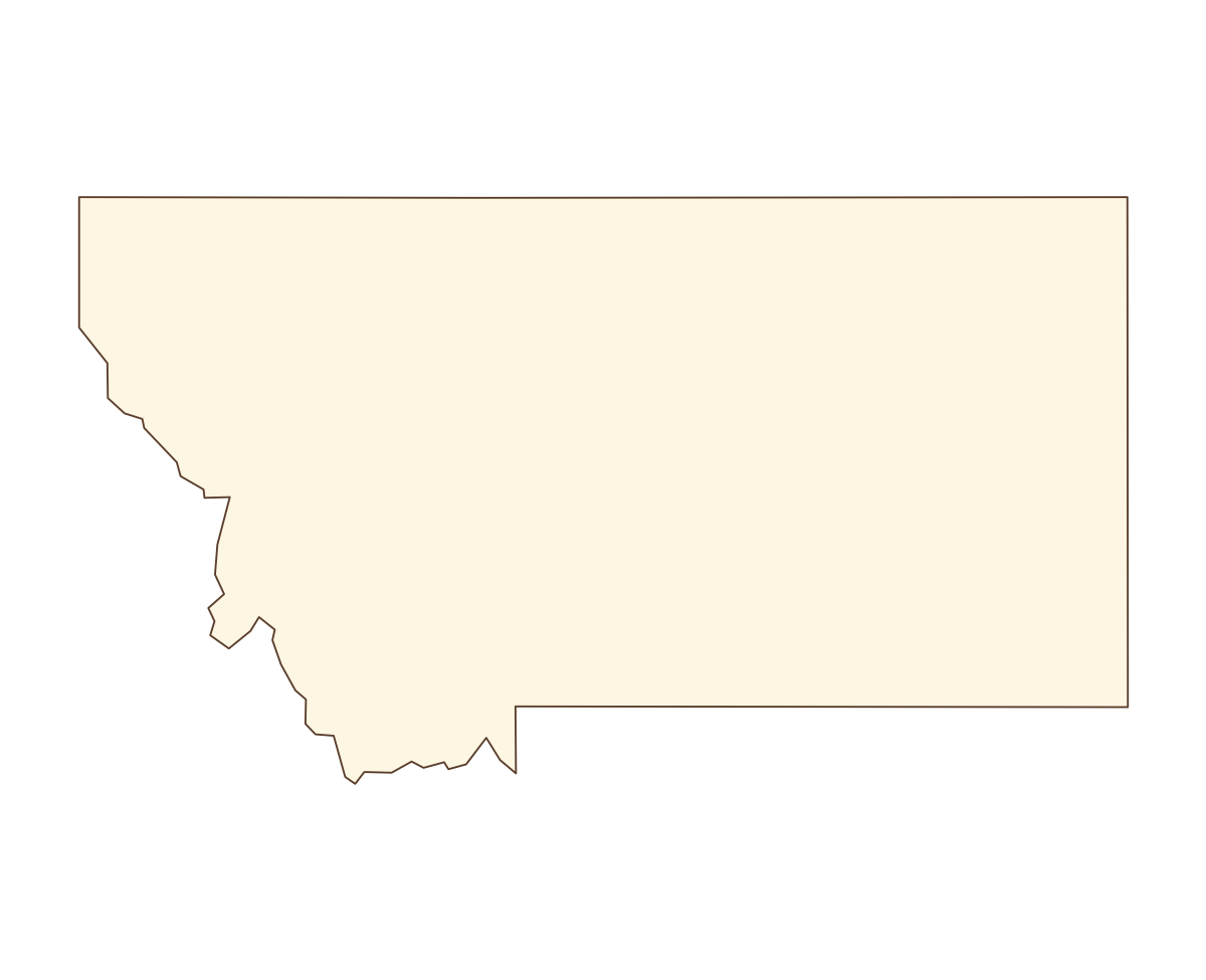 Montana Blank Outline Map - free printable map of Montana