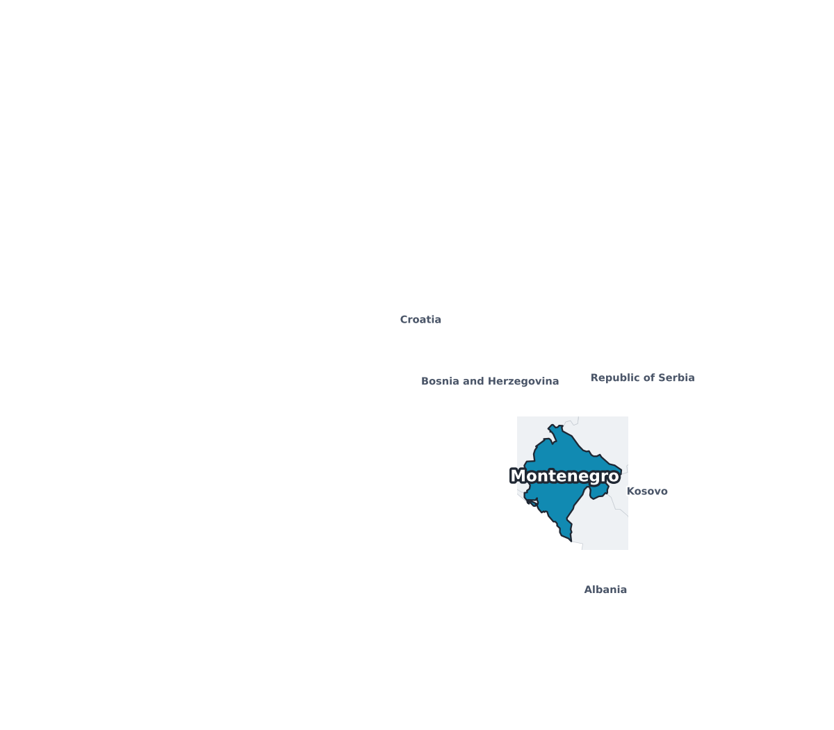 Montenegro Labeled Map - free printable map of Montenegro