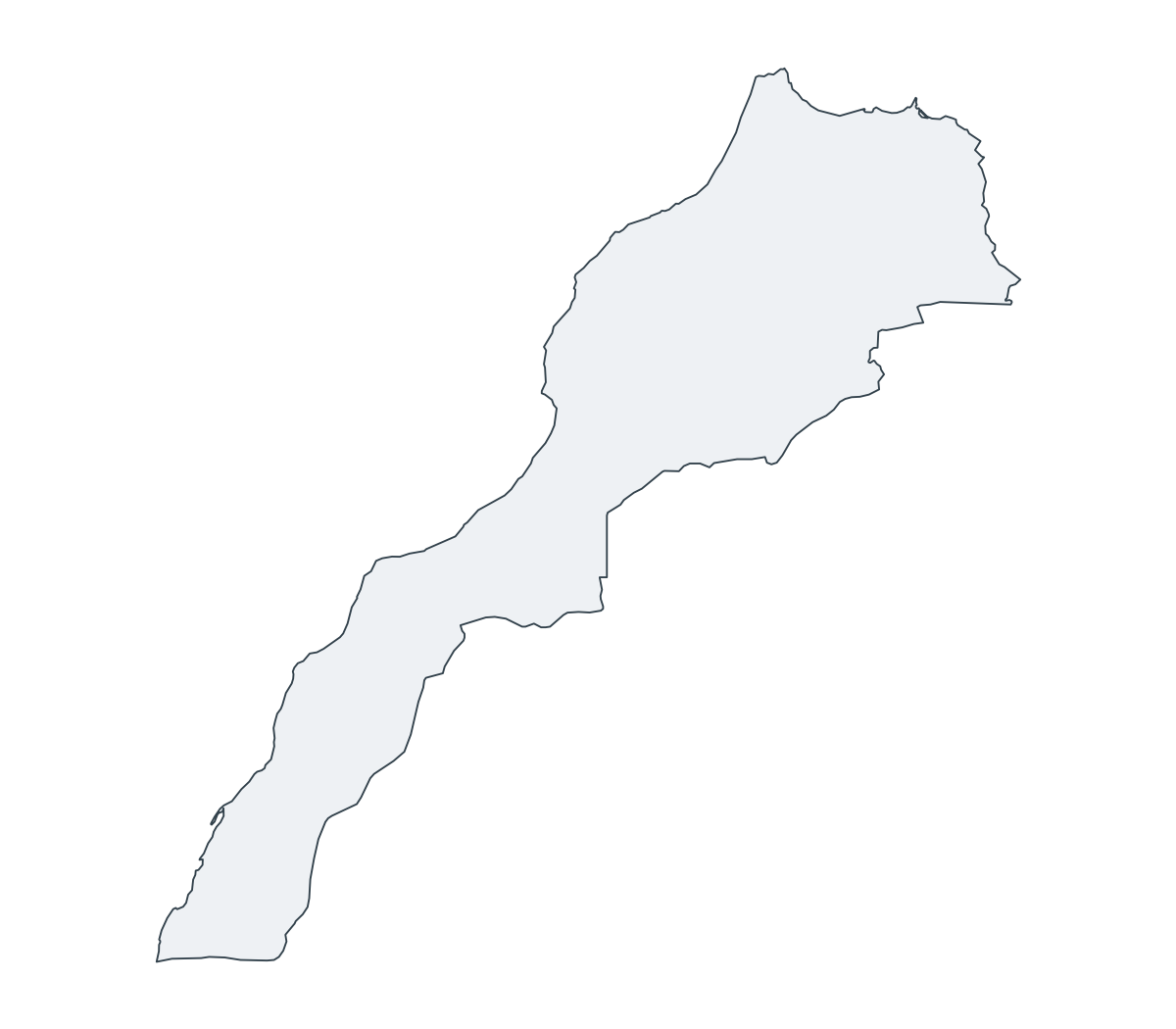 Morocco Outline Map - free printable map of Morocco