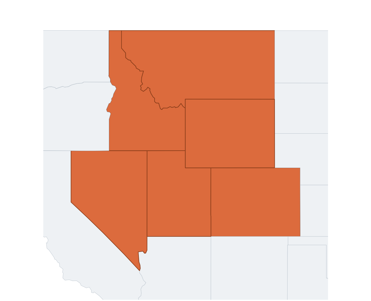 Mountain West Region Map - free printable map of Mountain West