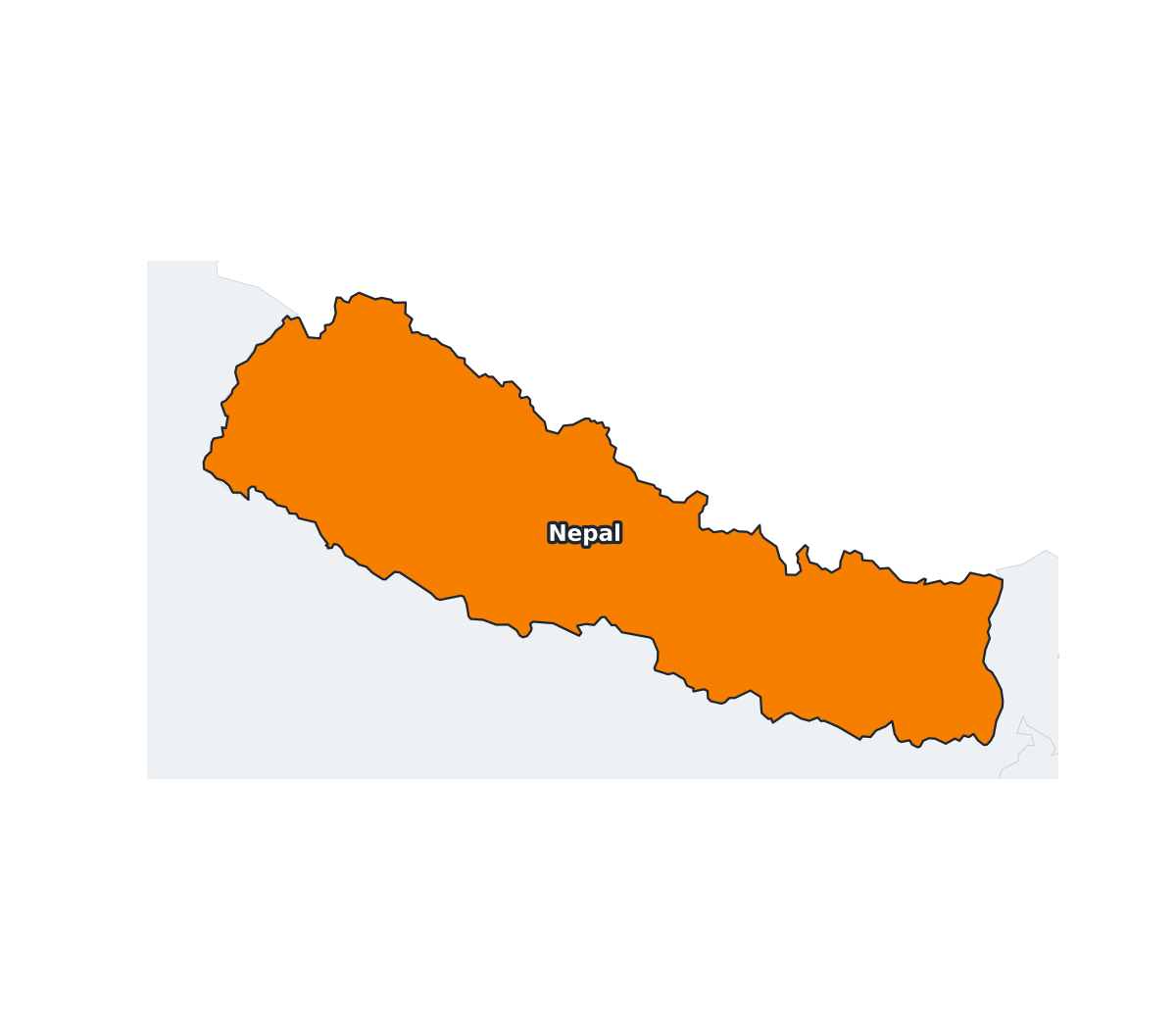 Nepal Labeled Map - free printable map of Nepal
